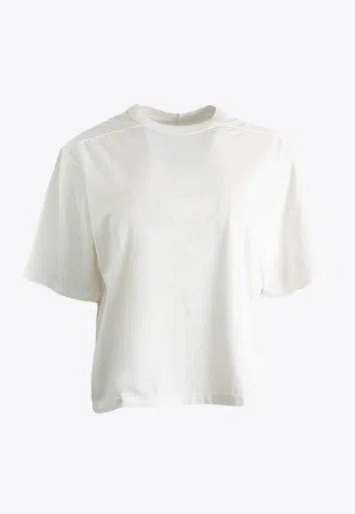 Rick Owens Cropped Brad T-shirt In White