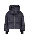 Rick Owens Cropped Down Jacket "tower" In Blue