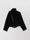 Rick Owens Cropped Flight Jacket Scarf Detail In Black