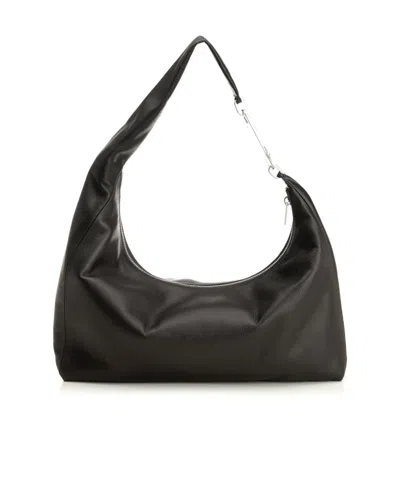 Rick Owens Cropped Gemini Shoulder Bag In Black