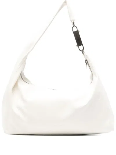 Rick Owens Cropped Gemini Shoulder Bag In White