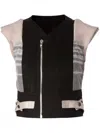 Rick Owens Cropped Gilet In Black