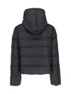 Rick Owens Cropped Hooded Down Jacket In Black