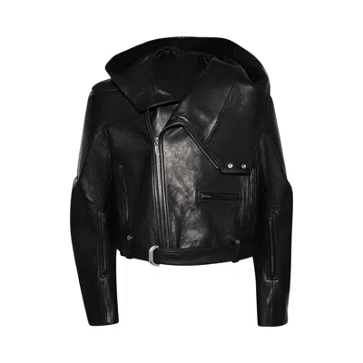 Pre-owned Rick Owens Cropped Hooded Stooges Jacket 'black' | Men's Size Onesize