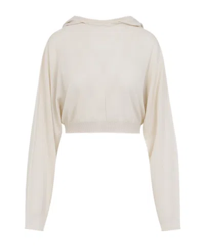 Rick Owens Long Sleeve Sweatshirt In Neutral