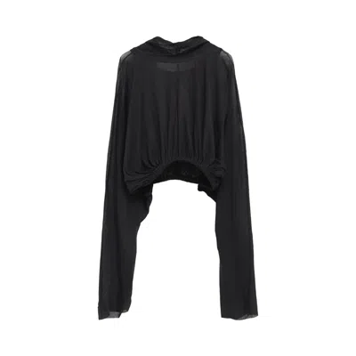 Pre-owned Rick Owens Cropped Hooded Tunic 'dust' | Brown | Women's Size Onesize