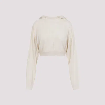 RICK OWENS CROPPED HOODED TUNIC PULLOVER