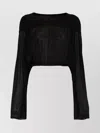 Rick Owens Black Hollywood Cropped Hooded Tunic Top