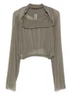Rick Owens Cropped Hoodie In Grey