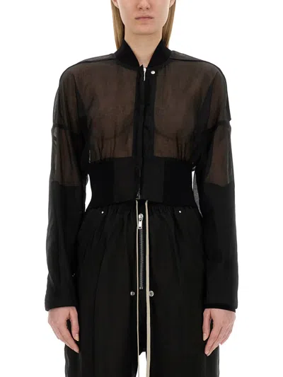 Rick Owens Cropped Jacket In Black