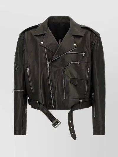 Rick Owens Jumbo Bauhaus Stooges Biker Jacket In Black