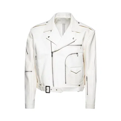 Pre-owned Rick Owens Cropped Jumbo Bauhaus Stooges Jacket 'milk' | White | Men's Size Onesize