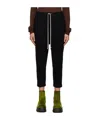 Rick Owens Pressed-crease Drawstring Cropped Trousers In Black