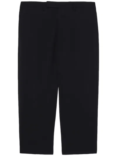 Rick Owens Cropped-leg Trousers In Black