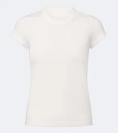Rick Owens Cropped Level Cotton T-shirt In White