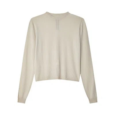 Pre-owned Rick Owens Cropped Level Sweater 'dinge' | Cream | Men's Size M