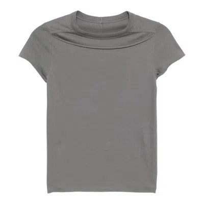 Rick Owens Cropped Level T Classic Cotton In Gray