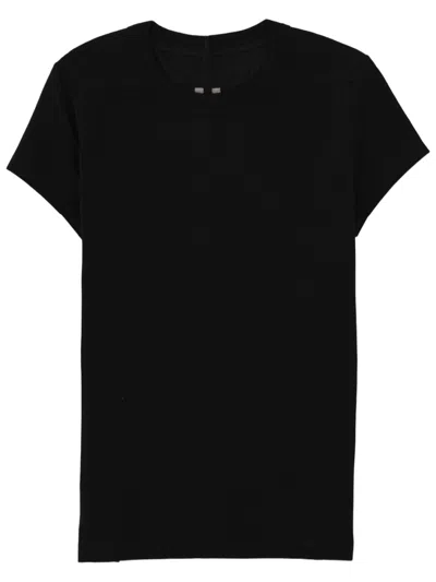 Rick Owens Cropped Level T Minimalist Black Cotton T-shirt