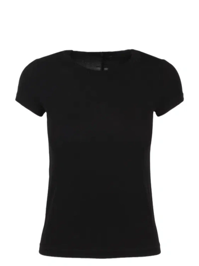 Rick Owens Cropped Level T-shirt In Black