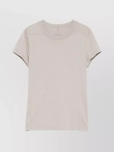 Rick Owens Cropped Level T-shirt Short Sleeves In Neutral
