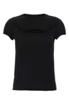 Rick Owens Black Hollywood Cropped Level T-shirt In Black