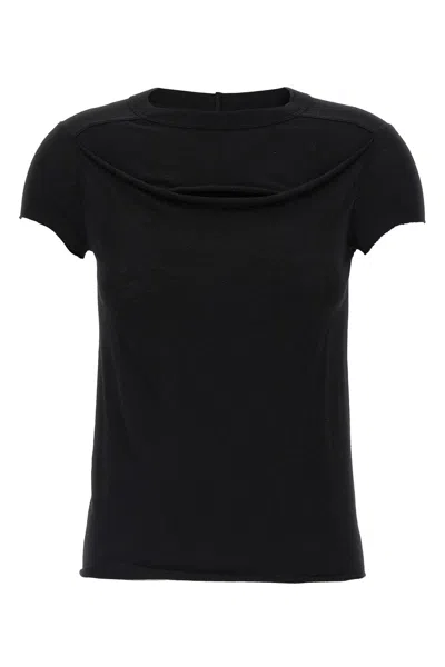 Rick Owens 'cropped Level T' T-shirt In Black