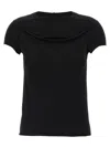 Rick Owens Cropped Level T T-shirt In Black
