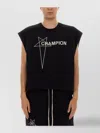 Rick Owens Black Champion Edition Micro Tatlin Tank Top In Black