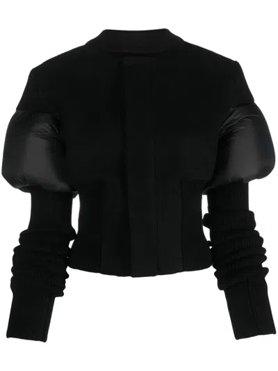 RICK OWENS CROPPED PANELLED JACKET