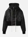 Rick Owens Cropped Parka In Black