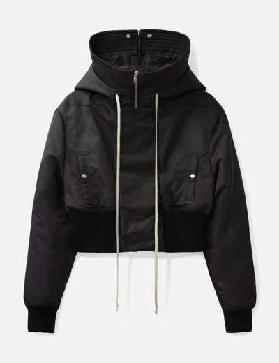 Rick Owens Cropped Parka In Black