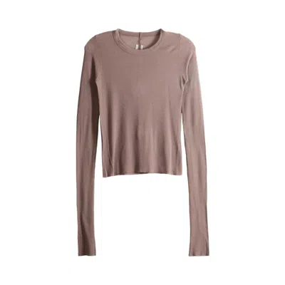 Pre-owned Rick Owens Cropped Rib Long-sleeve T-shirt 'grape' | Purple | Women's Size 42