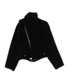 Rick Owens Cropped Scarf Flight Jacket In Black