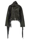 Rick Owens Cropped Scarf Flight Puffer Jackets Black In Black