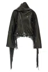 Rick Owens Cropped Scarf Flight Puffer Jackets Black In Black