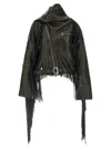 Rick Owens Cropped Scarf Flight Puffer Jackets Black In Black