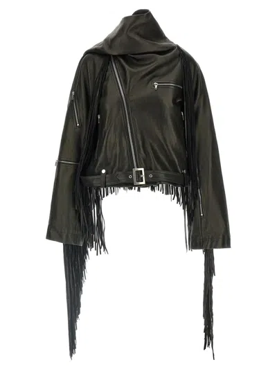 RICK OWENS RICK OWENS 'CROPPED SCARF FLIGHT' JACKET