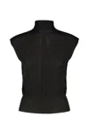 Rick Owens Short Sleeves Turtle Neck Top In Black