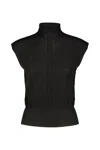 Rick Owens Short Sleeves Turtle Neck Top In Black