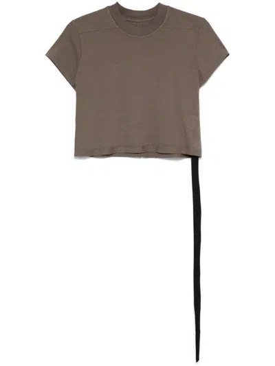 Rick Owens Brown Relaxed-fit Short Sleeve T-shirt With Design
