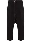 Rick Owens Cropped Sweatpants In Black