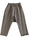 Rick Owens Cropped Sweatpants In Grey