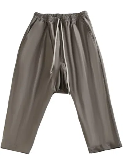 Rick Owens Cropped Sweatpants In Grey