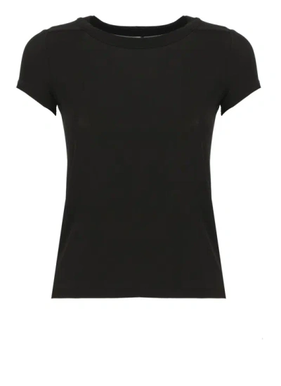 Rick Owens Cropped T-shirt In Black