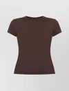 Rick Owens Cropped T-shirt Level T In Brown