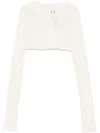 Rick Owens Cropped T-shirt In Neutrals