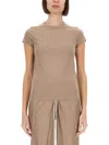 Rick Owens Cropped T-shirt In Brown