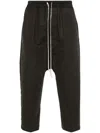 RICK OWENS CROPPED TAPERED TRACK PANTS