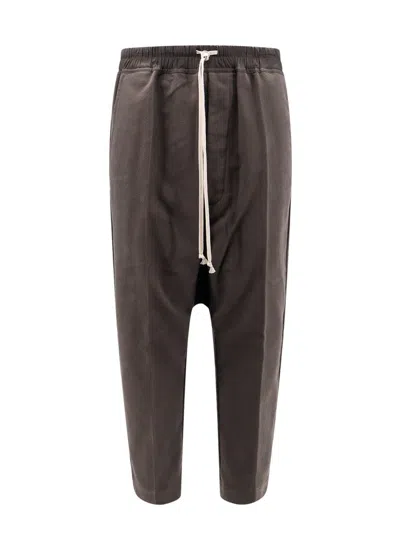 Rick Owens Cropped Tapered Trousers In Grey