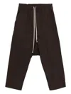 Rick Owens Cropped Track Pants In Brown